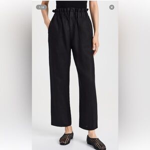Posse Black Linen Cropped Ducky Pants